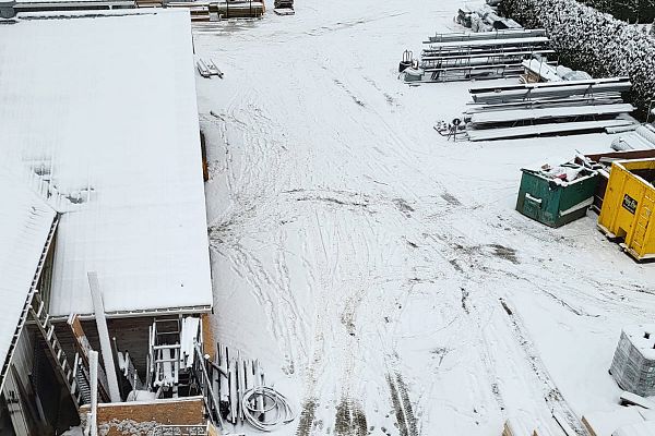 Snow Covered Yard